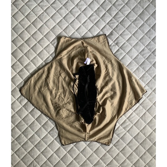 Y2K VTG Playboy Intimates Black & Tan Skirt with clips Sz XS Coquette Cute‎ - Picture 4 of 6